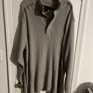Calvin Klein Pullover Gray Khaki 1/4 Zip Mens Size Big & Tall 4XLT New